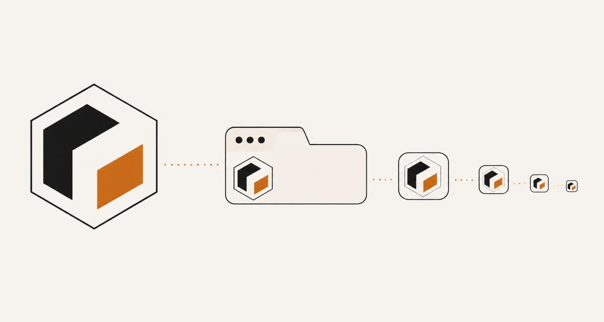 A vector shape resized into small browser tab icons