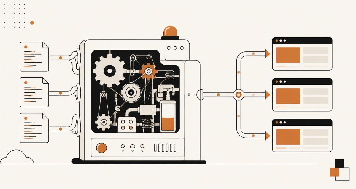 Cutaway of a userscript manager machine with gears and pipes